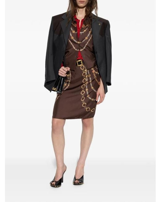 Versace Brown Midi Skirts