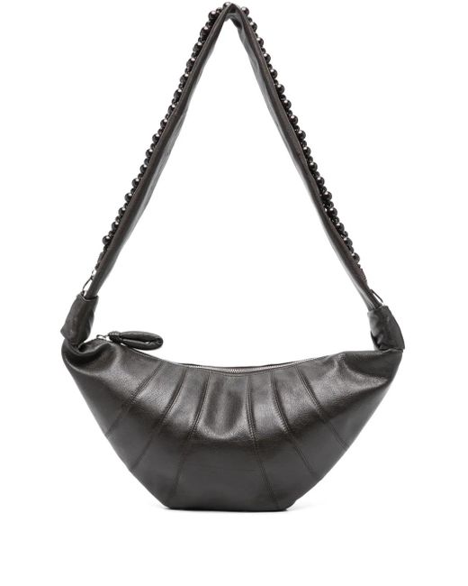 Lemaire Gray Mittelgroße Pearls Croissant Schultertasche