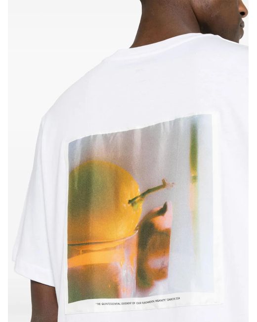 OAMC White Graphic-Patch T-Shirt for men