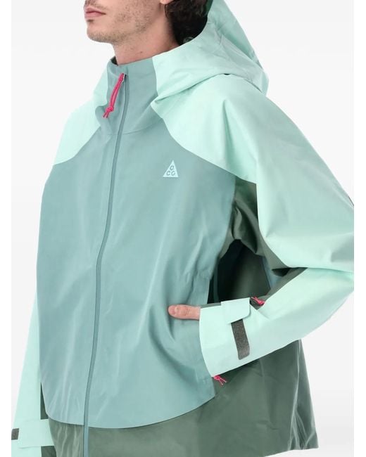 Nike Green Hooded Colour-Block Jacket