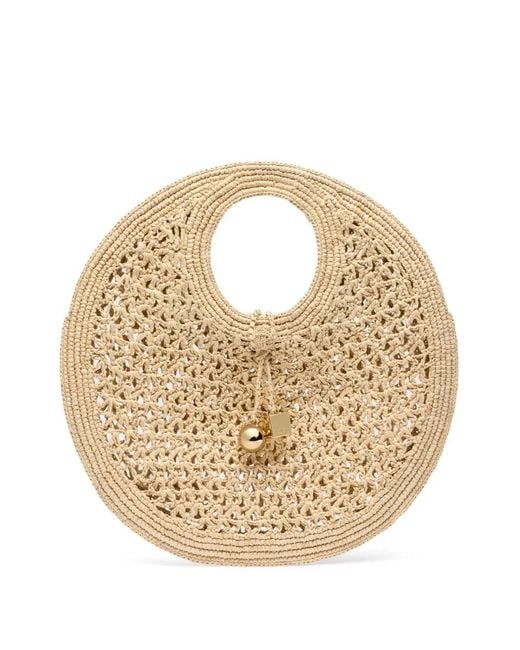 Jacquemus Metallic Le Petit Rond Beach Bags