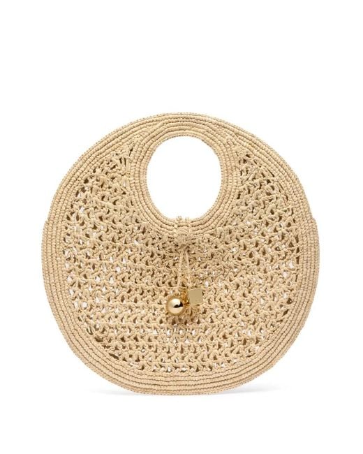 Jacquemus Metallic Le Petit Rond Beach Bags