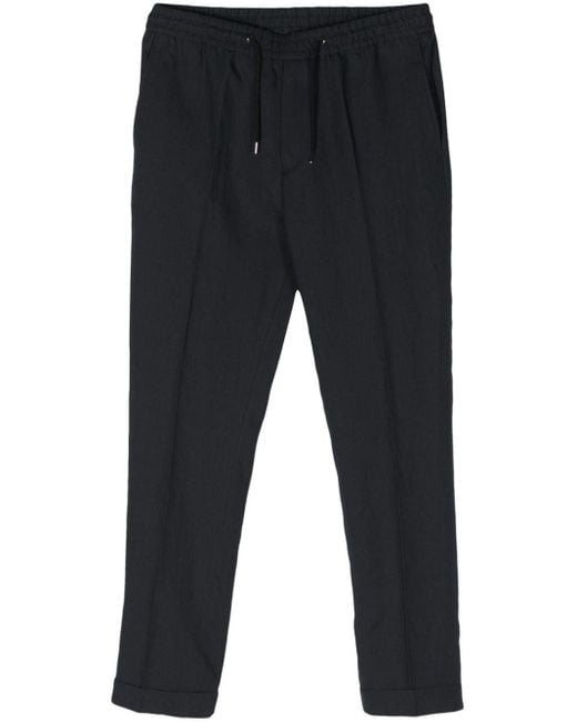 Paul Smith Blue Linen Tapered Trousers for men