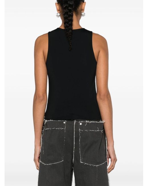 Our Legacy Black Wave Cropped-Tanktop