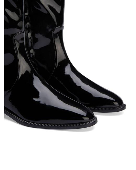 Alexandre Vauthier Black Sharon 20mm Patent-finish Boots