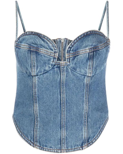 Magda Butrym Denim Korset in het Blue