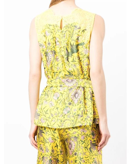 Shiatzy Chen Yellow Flowerful Collection Top