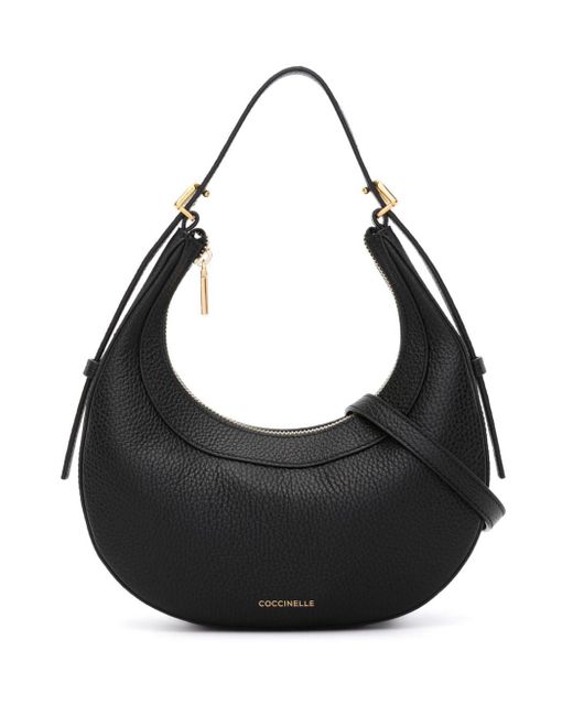 Coccinelle Black Whisper Leather Shoulder Bag