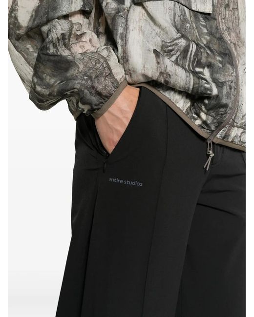 Adidas Gray X Entire Studios Z.N.E. Logo-Print Wide-Leg Trousers for men