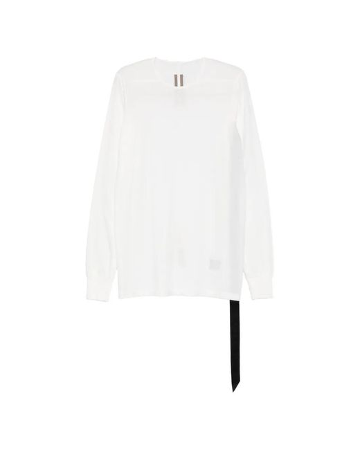 Rick Owens White Long-Sleeve T-Shirt for men