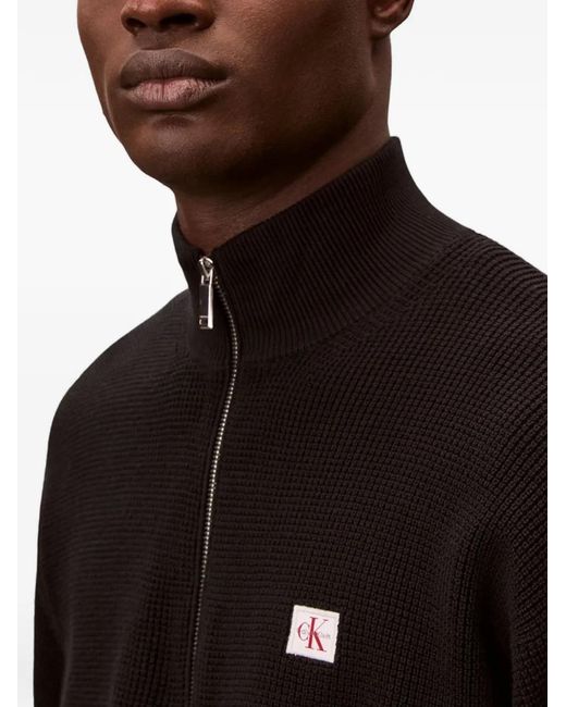 Calvin Klein Black Zip Fastening Sweater for men