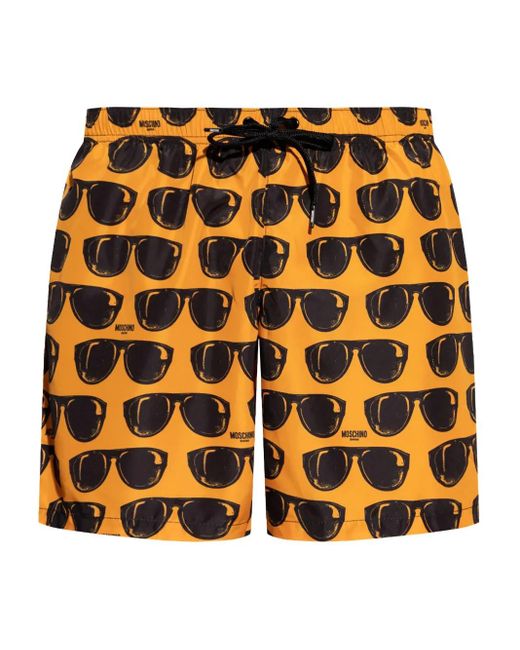 メンズ Moschino トランクス水着 Orange