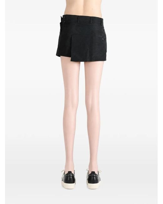 Vivienne Westwood Black Asymmetric Checked Skirt