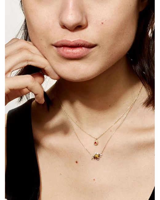 SOFIA ZAKIA Metallic 14Kt Wondering Star Sapphire Necklace