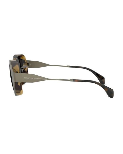 Moncler Gray Round-Frame Sunglasses