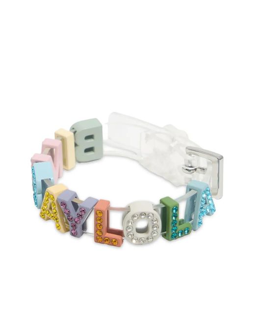 Bimba Y Lola Pink Logo-Lettering Bracelet