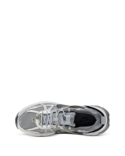 Nike Gray V2K Run Metallic Mesh Low-Top Sneakers for men