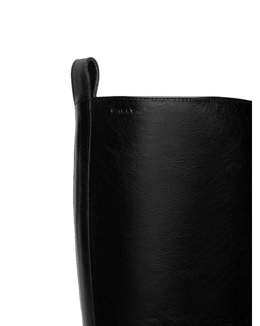 Bally Black Peggy Leather Knee-High Boots