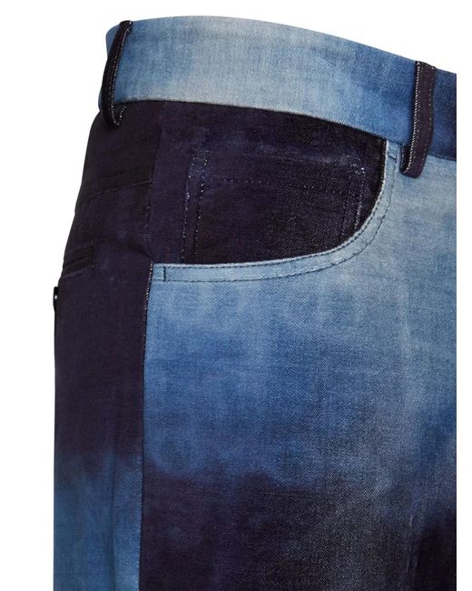 Philipp Plein Blue Bleached Trousers for men