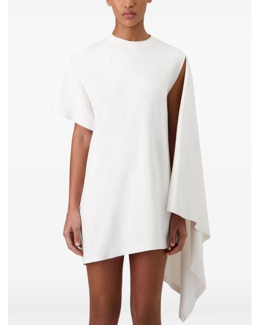 Coperni White Asymmetric Mini Dress