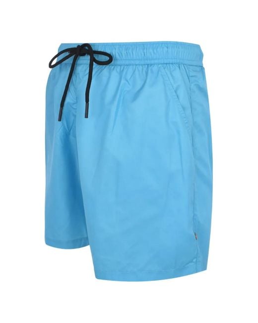 Mauna Kea Blue Solid Boardshorts for men