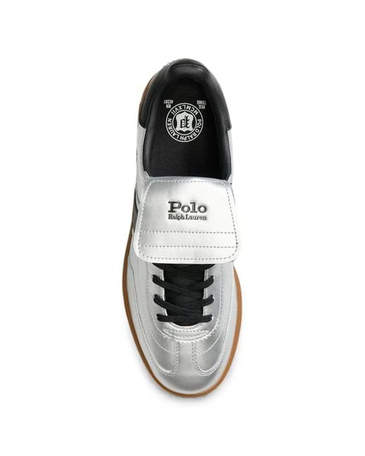 Polo Ralph Lauren White Bedford Leather Sneakers