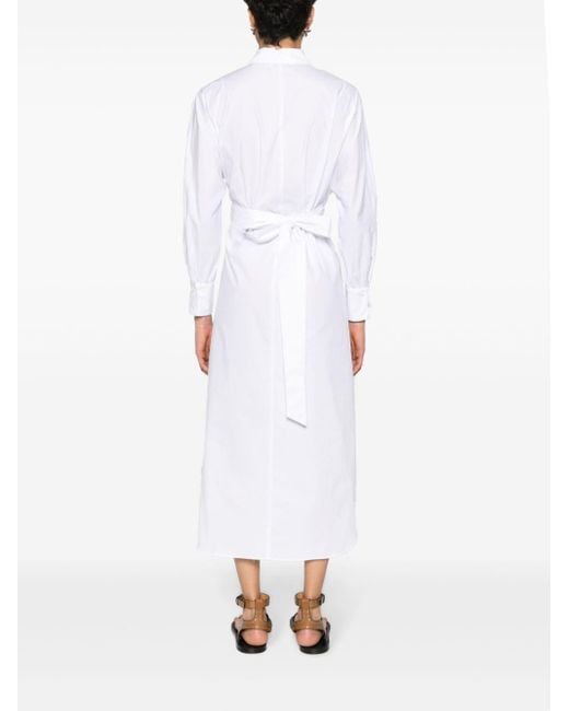 Robe-chemise à coupe longue Manuel Ritz en coloris White
