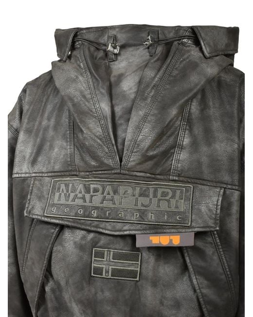 Napapijri Gray X Pdf Skidoo Hooded Jacket for men