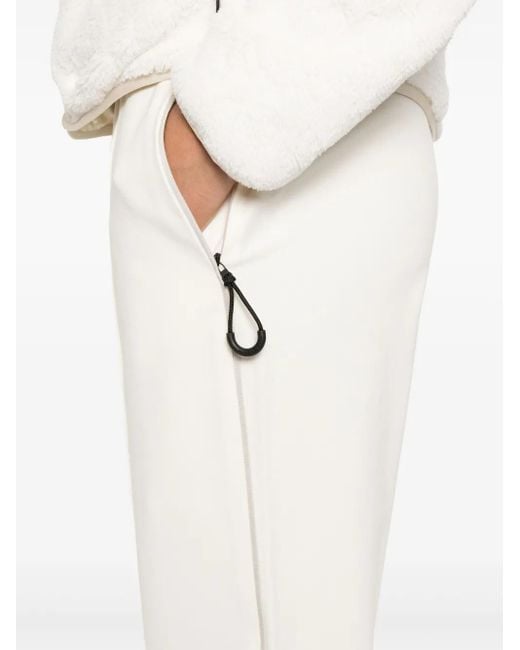 Moncler White Jersey Track Pants