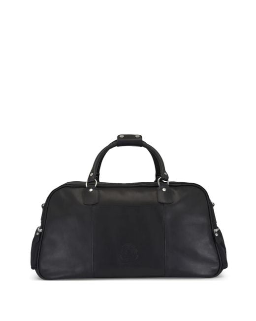 Ghurka Black Leather Holdall for men
