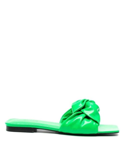 By Far Green Lima Open-Toe Sandals