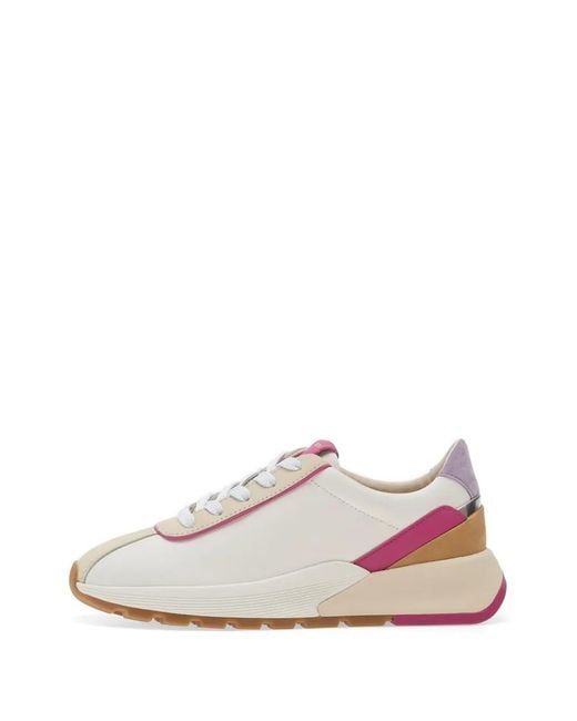 Geox White D Metropoli Panelled Lace-Up Sneakers