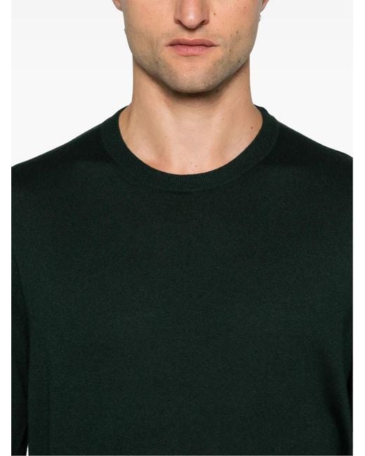 Canali Black Crew-Neck Sweater for men