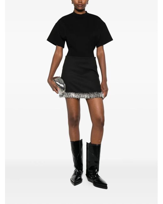 David Koma Black High-Neck Bodysuit