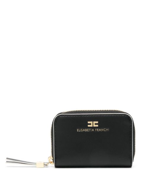 Elisabetta Franchi Black Essential Logo-debossed Wallet