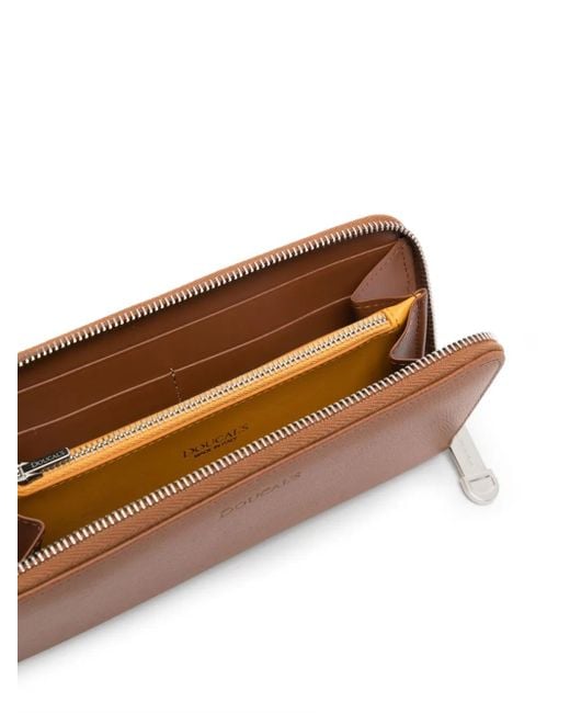Doucal's Brown Leather Continental Wallet