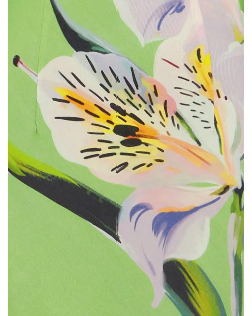 LEO LIN Maxi-Jurk Met Lelieprint in het Green