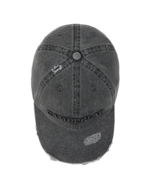 CAMPERLAB Gray Distressed Cap