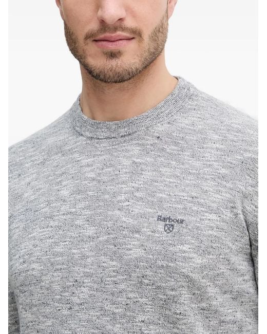 Barbour Gray Flaxby Sweater for men