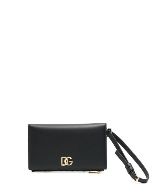 Dolce & Gabbana Black Clutch Mit Logo