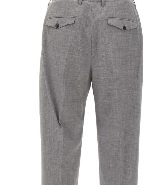 Pantalones De Pinzas Devore de hombre de color Gray