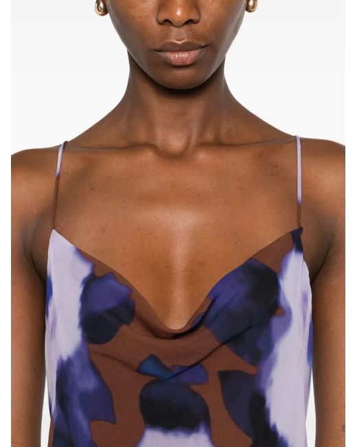 Patrizia Pepe Blue Floral-Print Dress