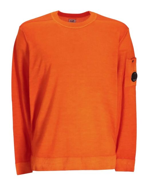 C P Company Orange Pull À Détail De Lentille for men