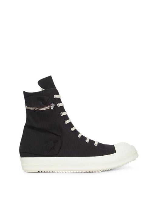 Rick Owens Black Cargo Sneaks for men