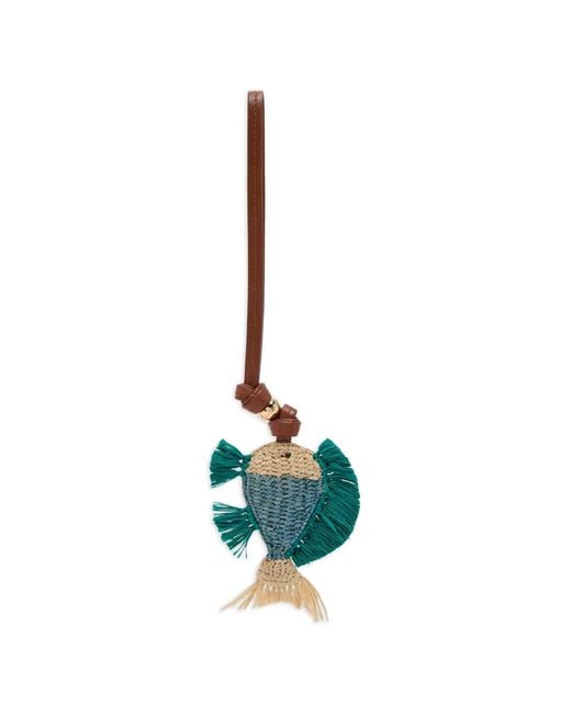 Zimmermann Blue Fringed Fish Charm Hair Accessories