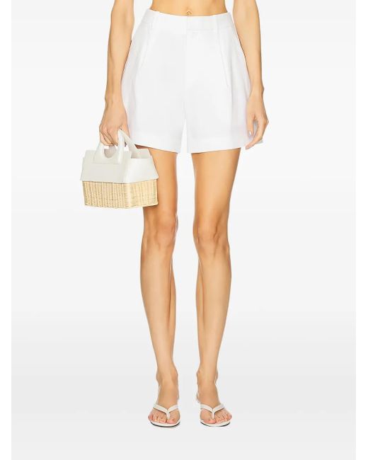 A.L.C. White Charles Shorts mit Falten