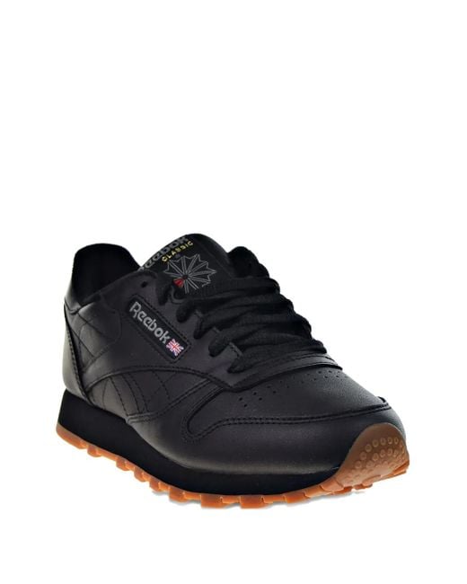 Reebok Black Classic Leather Sneakers