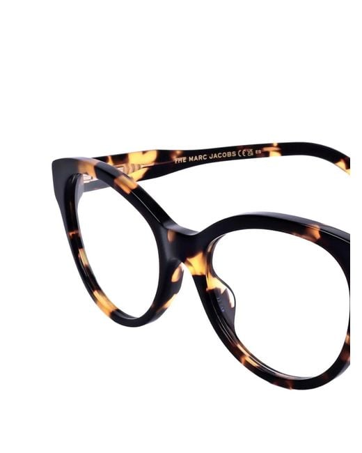 Marc Jacobs White Tortoiseshell-Effect Cat-Eye Glasses
