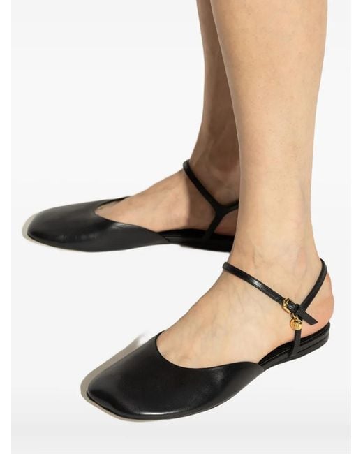 Loewe Black Ankle-Strap Leather Trainers
