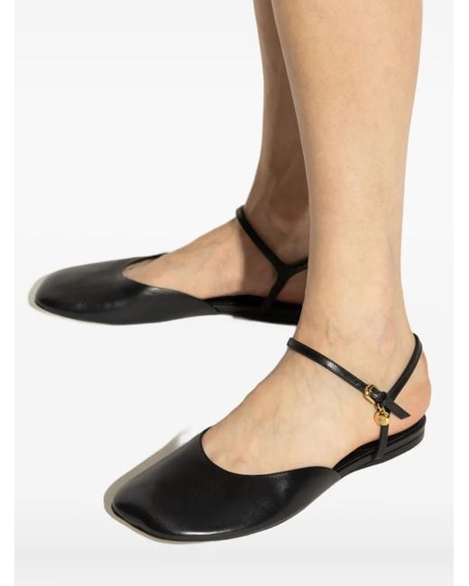 Loewe Black Ankle-Strap Leather Trainers
